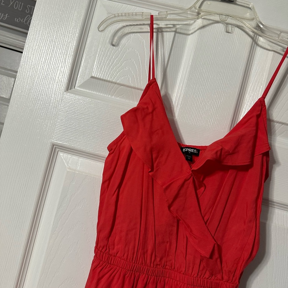 Express Ruffled Faux Wrap Sundress - Picture 5 of 12